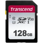 Transcend 128GB 100Mbps UHS-I SD 300S Memory Card (TS128GSDC300S)
