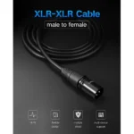 UGREEN 20712 Cannon XLR Male to Female Microphone Extension Audio Cable - 5m (Black) - Image 2
