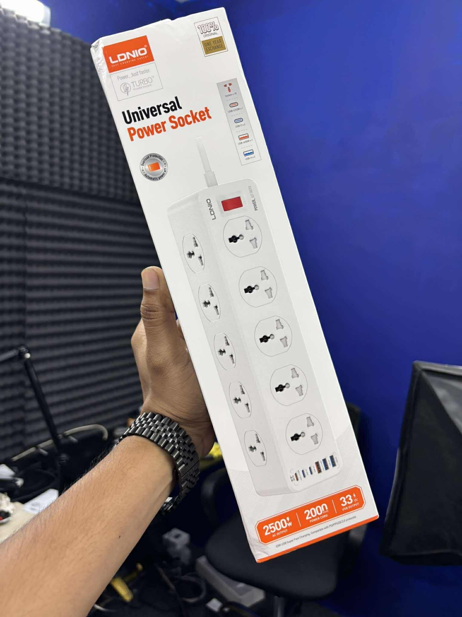 530262278_1942761373152705_6354648334934297818_n-1.jpg LDNIO SC10610C Power Socket Extension Universal Power Strip With 10 Outlets 2M - Image 1
