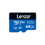 Lexar High-Performance 633x 64GB MicroSDXC UHS-I Memory Card with Adapter (LSDMI64GBB633A)
