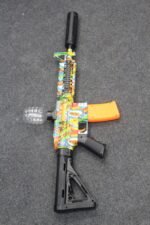 Comic Pop Art M4 Electric Gel Blaster Rifle with Grenade Hopper