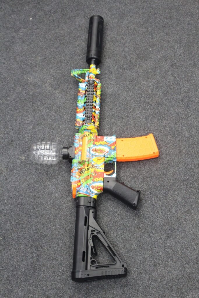 Comic Pop Art M4 Electric Gel Blaster Rifle with Grenade Hopper