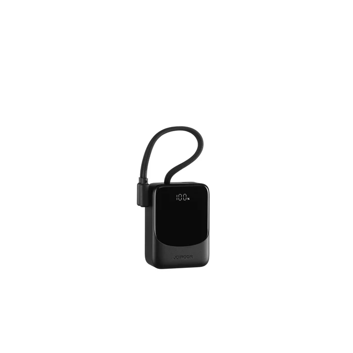 JR-PC1_Black.webp JOYROOM JR-PC1 10000mAh 22.5W Mini Power Bank with Built-in Cables Price in BD - Image 1