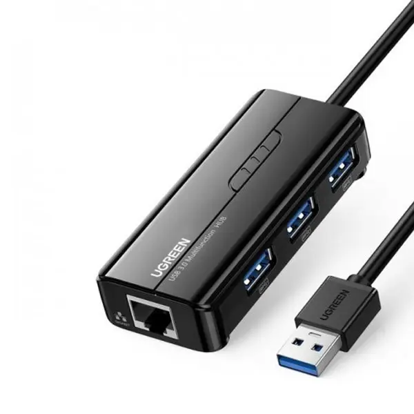 UGREEN-20265-USB-3.0-Hub-with-Gigabit-Ethernet-Adapter-600x600-1.webp UGREEN 20265 USB 3.0 Hub with Gigabit Ethernet Adapter (3-Port USB Expansion) - Image 1