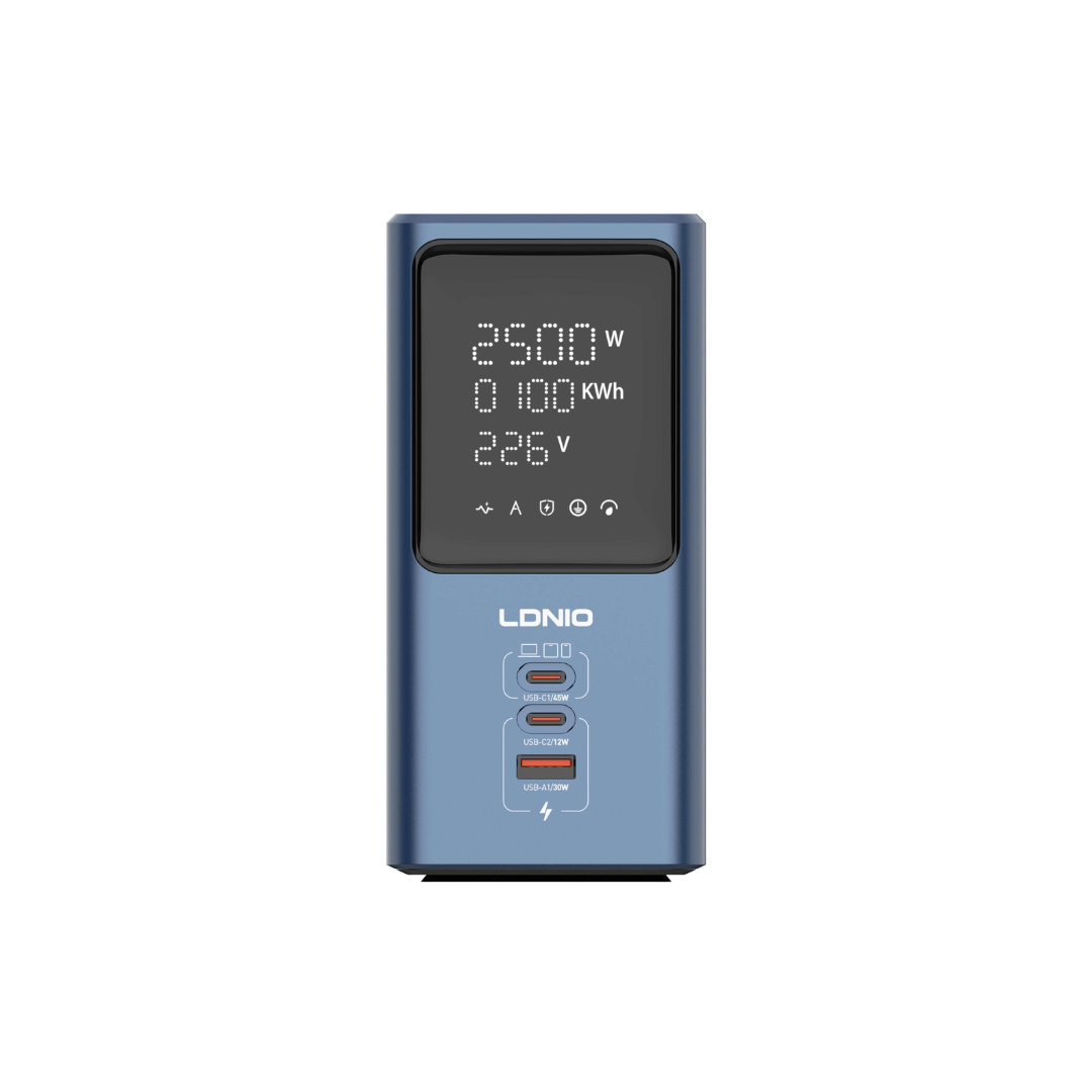Vibe-Gaming-4-10.png LDNIO SC2 PD 45W GaN USB-C Fast Charging 7-in-1 Charge Station Power Strip with LED Screen - Image 1