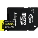 TEAM A2 PRO+ 512GB MicroSDXC UHS-I U3 V30 Memory Card with Adapter