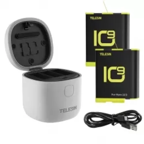 allin-box-01-500x500-1.webp TELESIN Allin BOX Portable Storage Charger for GoPro Hero 9/10/11 with 2 Batteries - Image 1