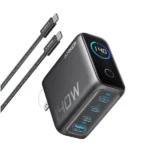 Anker Charger (140W, 4-Port, PD 3.1) with USB-C Cable- Dark Gray