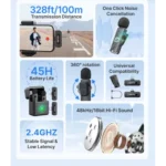 BOYA BY-V30 2.4 GHz Dual-Channel Wireless Microphone System Price in BD - Image 5