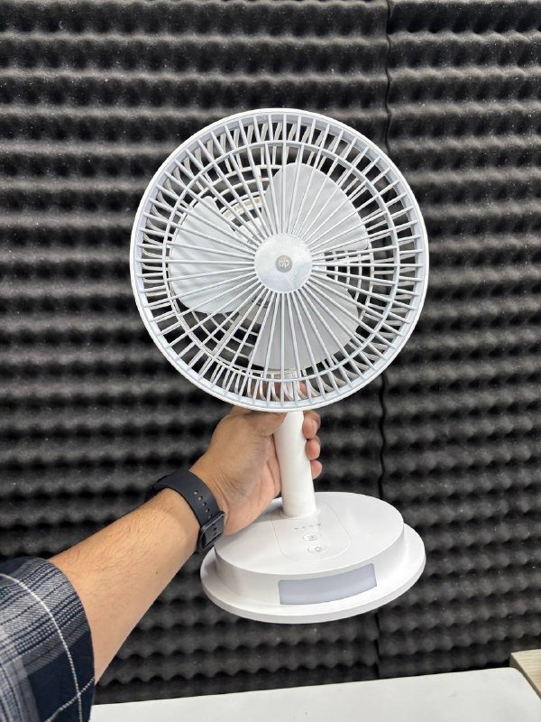 ec8b540e-55ce-4d60-a476-86e2ed081e9d.jpg DP 7627 Rechargeable Portable USB Fan with LED Light (4000mAh) - Image 1