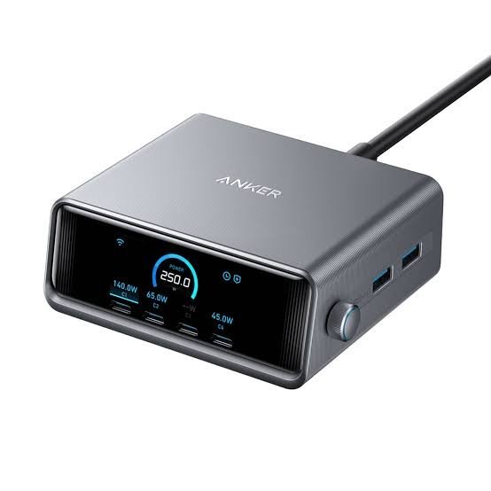 images-3-6.jpg Anker Prime Charger (250W, 6 Ports, GaNPrime)- Silver - Image 1