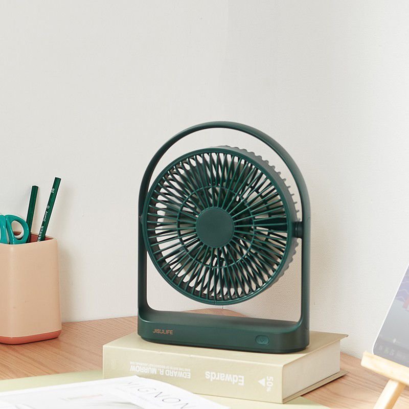 jisulife-fa19-usb-portable-rechargeable-fan-4000mah-battery-with-type-c-charging-port-.jpg JISULIFE FA19A USB Portable Rechargeable Fan Type-C - Green - Image 1