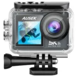 Ausek AT-M40R Touch Wireless Mic Combo 5K WiFi Waterproof Action Camera - Image 2