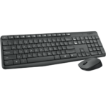 Logitech MK235 Wireless Keyboard and Mouse Combo with Durable Spill-Resistant Design - Charcoal