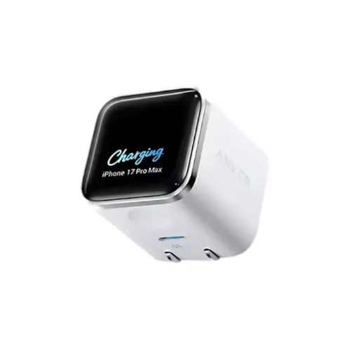 nano-45w-white-500x500-1.webp Anker Nano 45W Smart Display GaN Fast Charger (Global) - White - Image 1