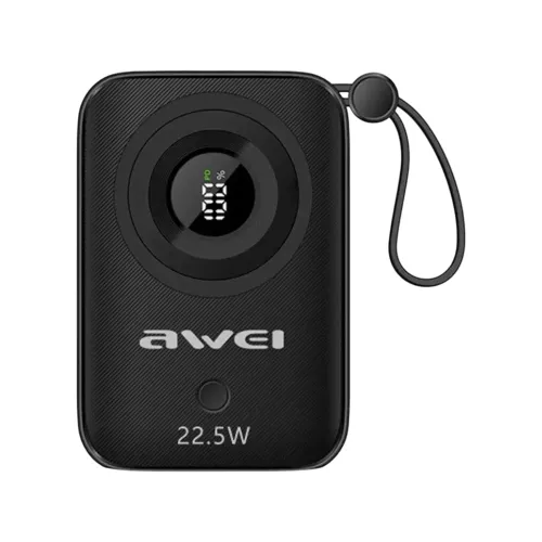 p23k-01-500x500-1.webp Awei P23K 10000mAh Digital Display Mini Power Bank Price in BD - Image 1