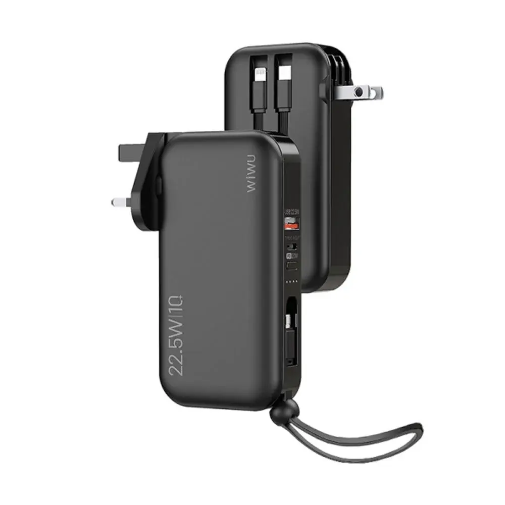 product_11748_main.webp Wiwu 3 In 1 22.5W Quick Charger 10000mAh Power Bank with Built-in Cables - Image 1