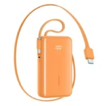 JOYROOM JR-PR2 35W Mini Power Bank 10000mAh with Retractable Cable