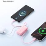 JOYROOM JR-PR2 35W Mini Power Bank 10000mAh with Retractable Cable - Image 4