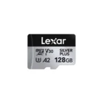 Lexar Professional SILVER PLUS 128GB microSDXC UHS-I Memory Card with Adapter (LMSSIPL128G-BNANU)