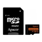 Apacer R100 SDXC/SDHC UHS-I U3 V30 256GB A2 Class 10 Memory Card with Adapter (AP256GMCSX10U8-R)