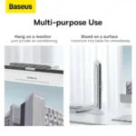 Baseus Refreshing Monitor Clip On and Stand-Up Bladeless Air Desk Fan - Image 4